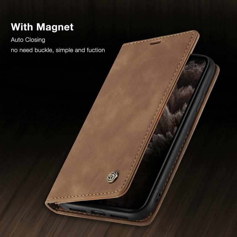 Luxury Magnetic Flip Wallet Case for iPhone 7, 8, X, 11, 12, 13